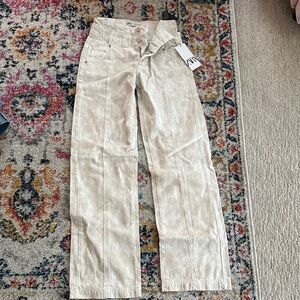 Zara Cream Flare & Wide Leg Jeans